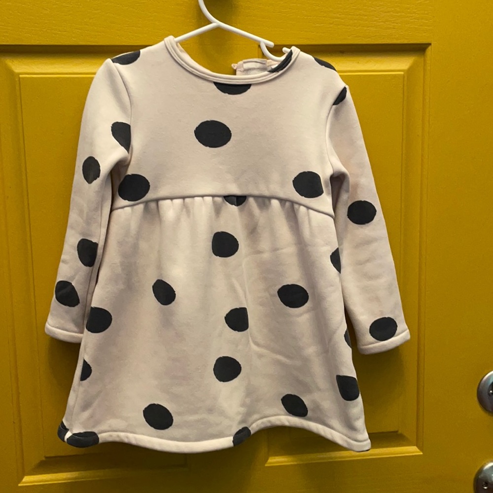 Zara girls fleece-lined dress sz 3-4y
